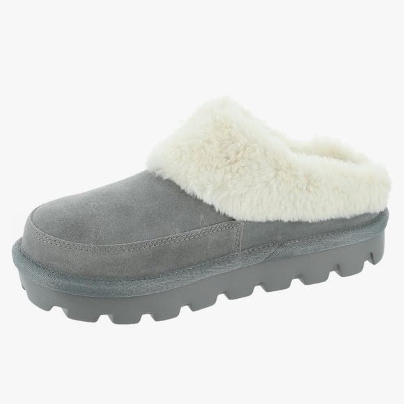 Koolaburra By Ugg Tizzey Women’s Slip-On Slippers- Wild Dove Grey and White - Picture 4 of 6